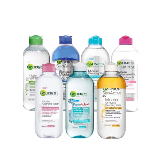 [HOÀN TIỀN 15%]Nước Tẩy Trang Garnier Skin Active 400ml Pháp