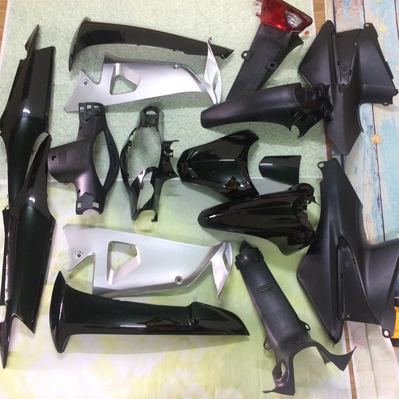 Bộ vỏ nhựa - Dàn áo Wave A ( TẶNG KÈM TEM ) xe Wave RS màu Đen- Wave alpha - Wave S100 nhựa ABS nguyên sinh