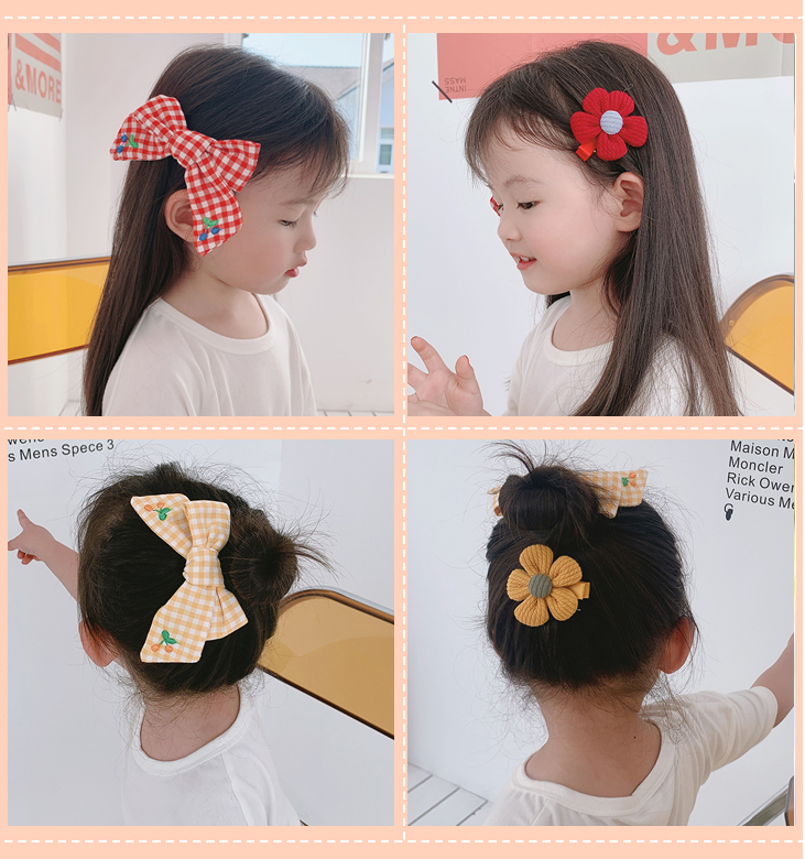 Kẹp tóc nơ gấp tóc xinh xắn Hàn Quốc