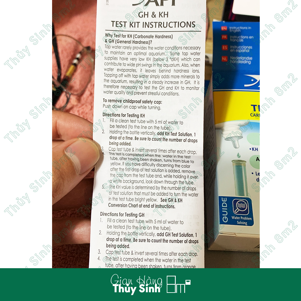 Test KH API | Đo Độ Kiềm Trong Nước Thủy Sinh, Nước Mặn | 8m2
