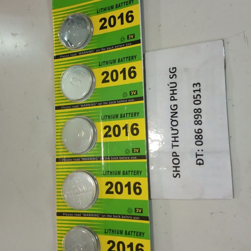 Pin Goli Lithium Battery CR2016, 2016 - 3V (VĨ 5 Viên)