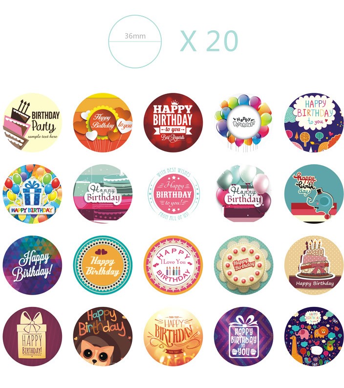 [HCM]Hộp sticker Happy Birthday