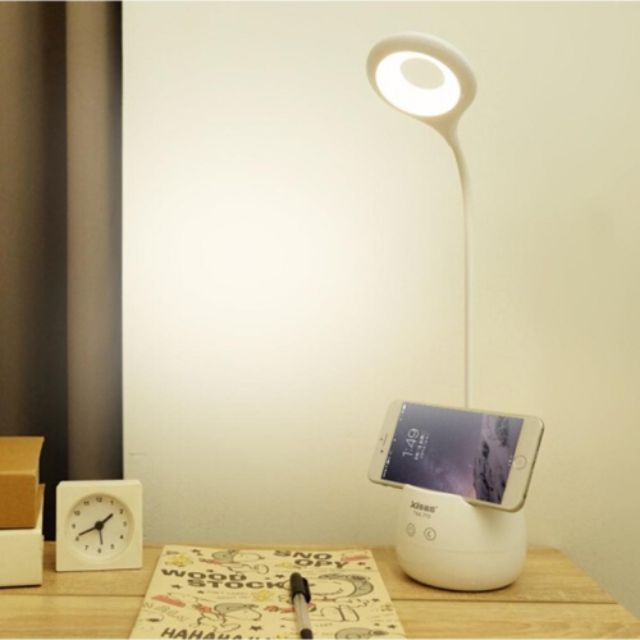 Đèn học để bàn, chống cận, cảm ứng, 3 chế độ (Màu trắng diu), Độ cong linh hoạt