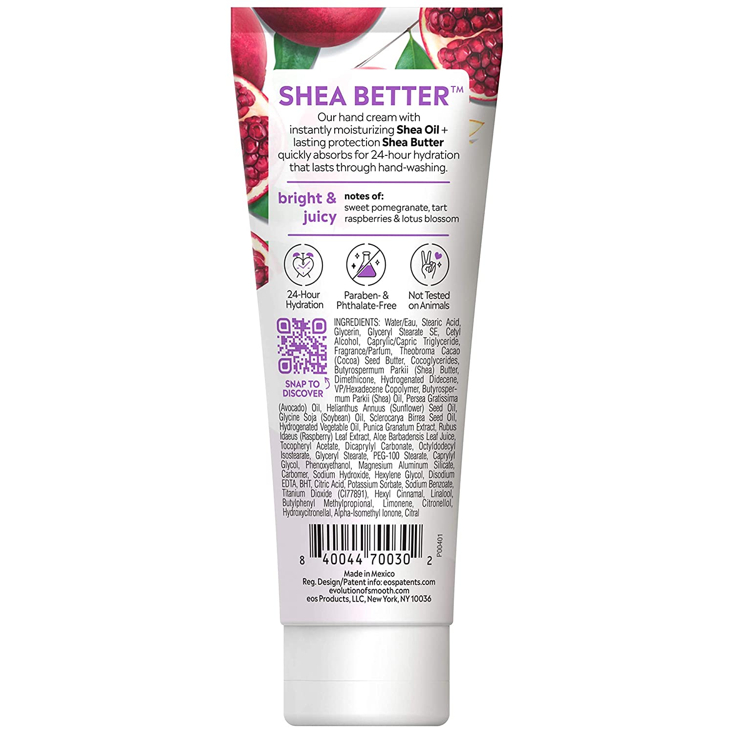 Kem dưỡng da tay eos Shea Better Hand Cream - Pomegranate Raspberry (74ml) - Pink Citrus (74ml)