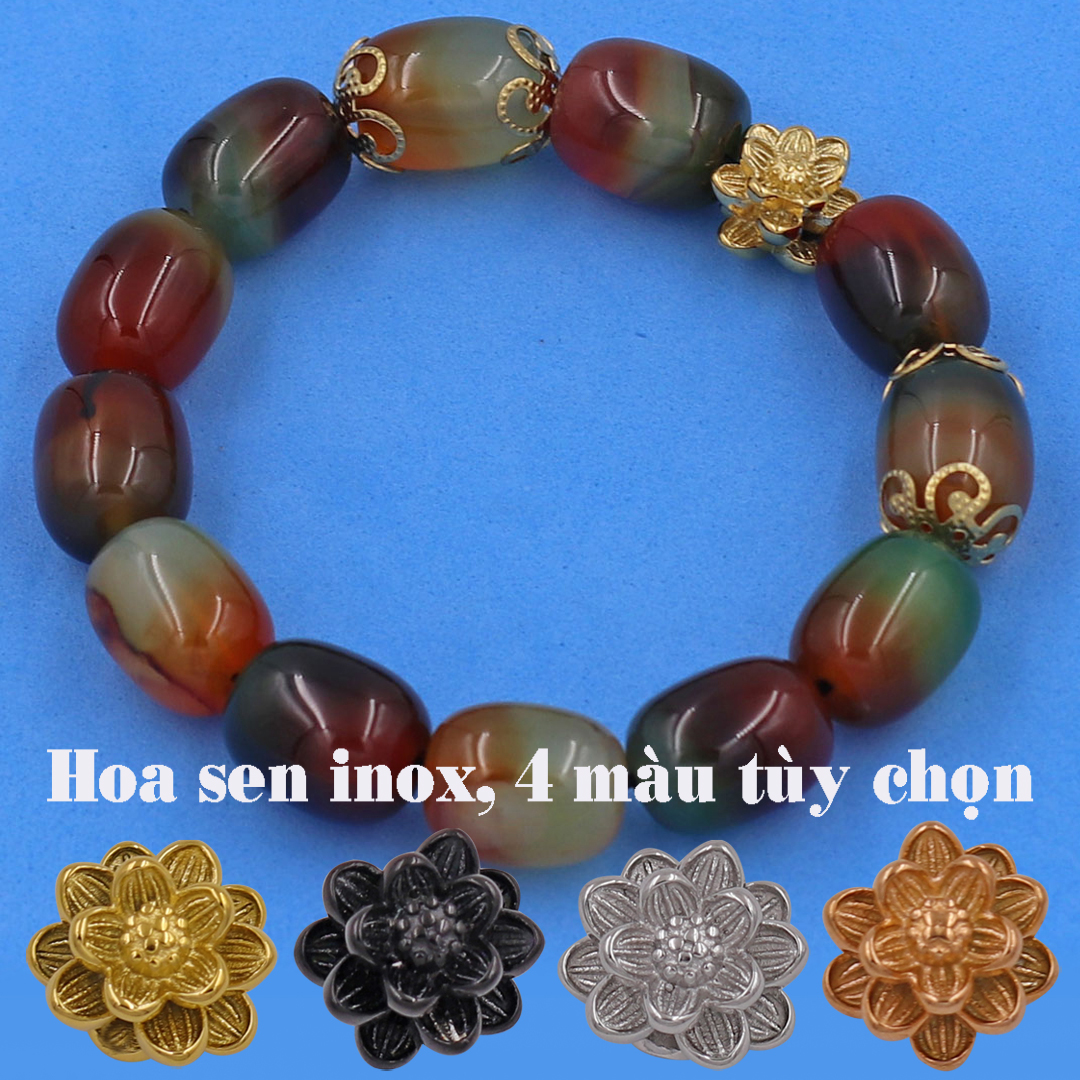 Hand chain quartz stone Green orange gourd charm shower stainless steel-ring chain Feng Shui security course, good luck, fortune fortune