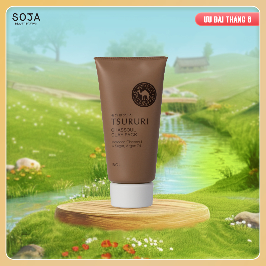 Mặt Nạ Đất Sét Tsururi Ghassoul Mineral Clay Pack 150g