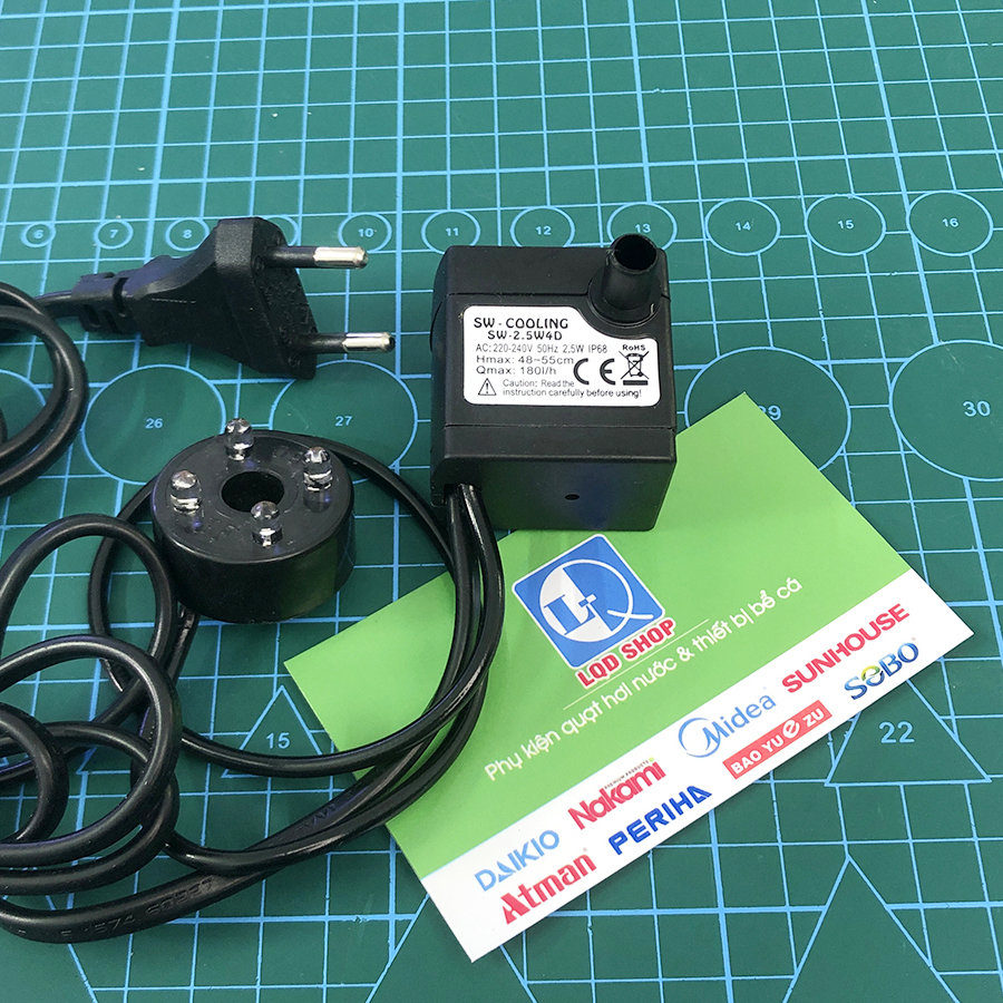 Máy bơm thác nước phong thủy | Máy bơm tiểu cảnh mini có đèn