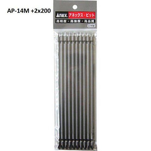 10 mũi vặn vít 2 đầu anex nhật bản có từ tính chiều dài 200mm - ap-14m+2x200
