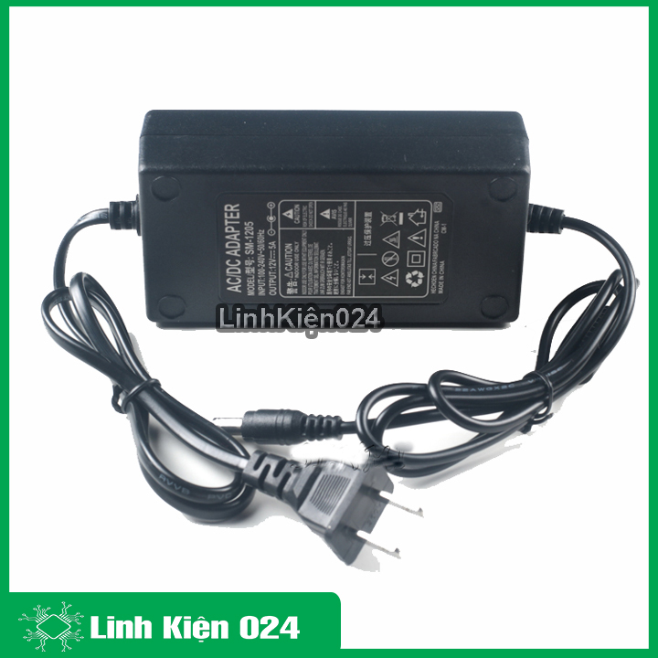 Nguồn adapter 12v-5a 5.5*2.1mm