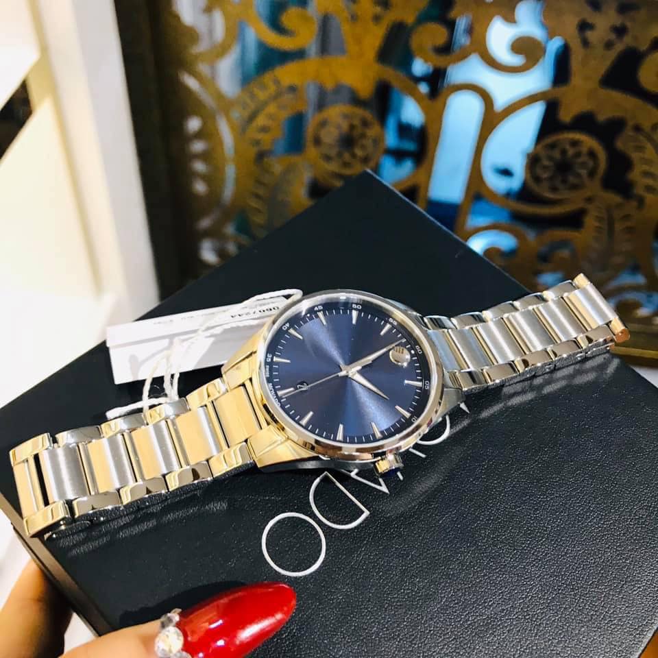HCM]Đồng hồ nam Movado Stratus Quartz Blue Dail 0607244 Lazada