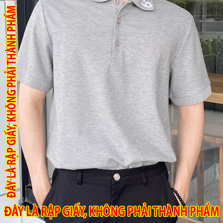 Rập giấy pc030 - áo polo cơ bản regular - người lớn