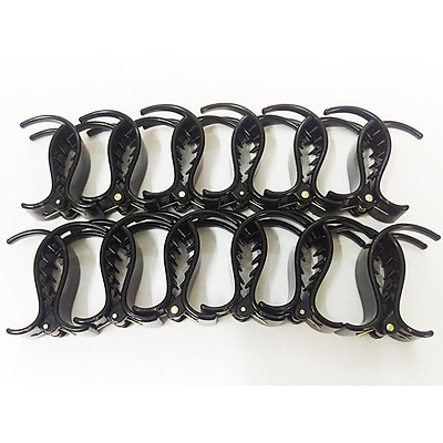 Set 12 Kẹp Tóc Càng Cua 3 Răng Màu Đen Bóng – Nhỏ Gọn, Giữ Tóc Chắc Chắn, Phù Hợp Mọi Loại Tóc