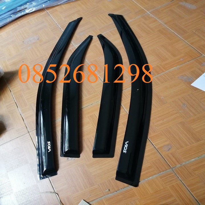 Bộ vè che mưa đen Toyota Vios form 2003-2013