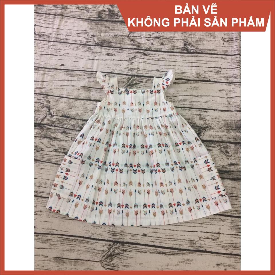 Rập giấy đầm bé gái mã R295 (BẢN VẼ)