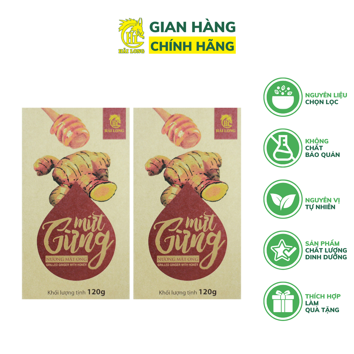 Combo 2 hộp mứt gừng nướng mật ong