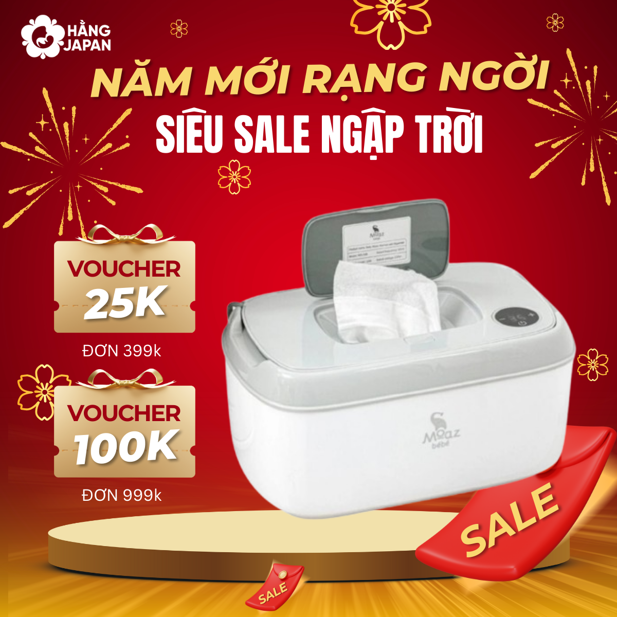 Thiết bị làm ấm khăn ướt Moaz Bebe  MB008