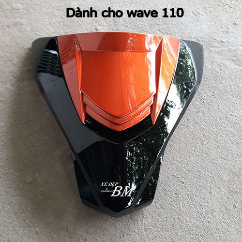 mặt nạ 2 tầng đen cam wave 110