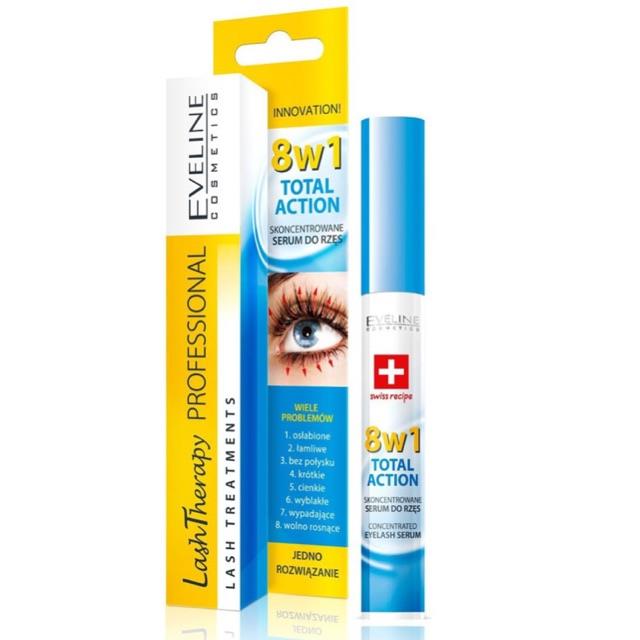 ﹊✵▪  Dưỡng mi Eveline 8in1 Total Action Lash Therapy professional