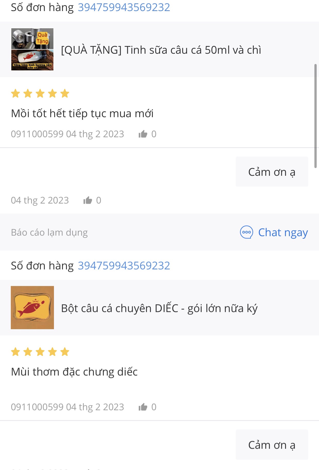 Bột câu cá chuyên DIẾC - VƯƠNG NGƯ