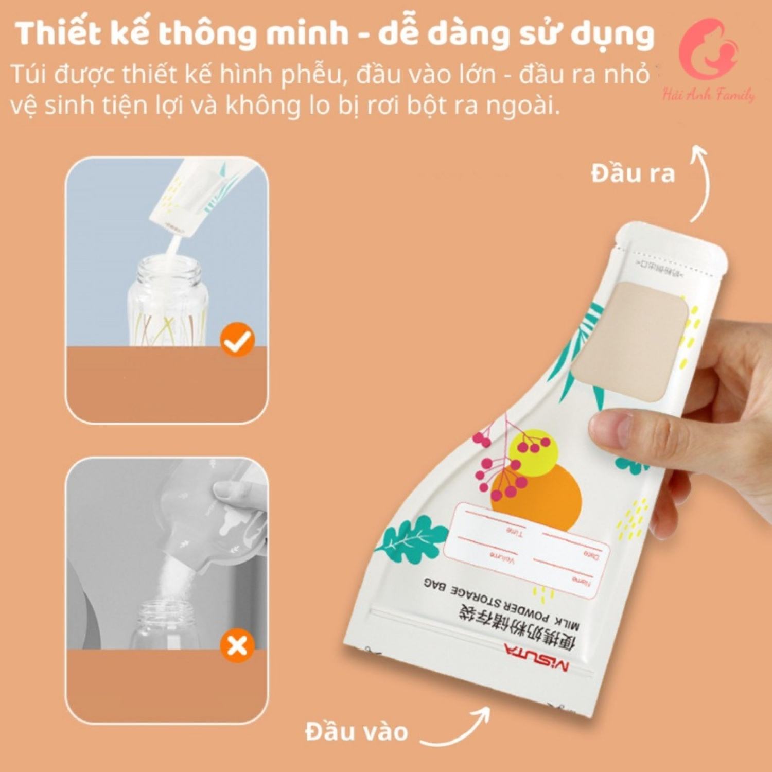 Túi đựng sữa bột Misuta, hộp 30 túi