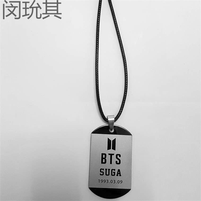 [HCM]Dây chuyền (vòng cổ) dây da BTS tên và ngày sinh