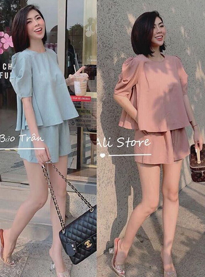 Rập Giấy DC040 - Bộ tay phồng Áo dáng swing