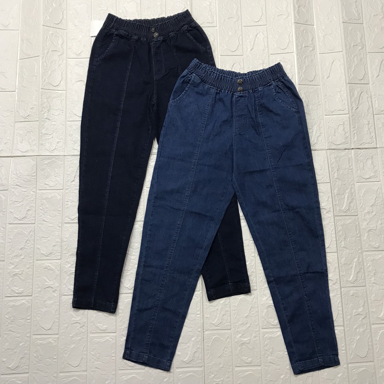 Quần jeans nữ lưng thun - quần jeans baggy nữ cao cấp chất vải jean co dãn - quần bò nữ fullsize 45kg-65kg