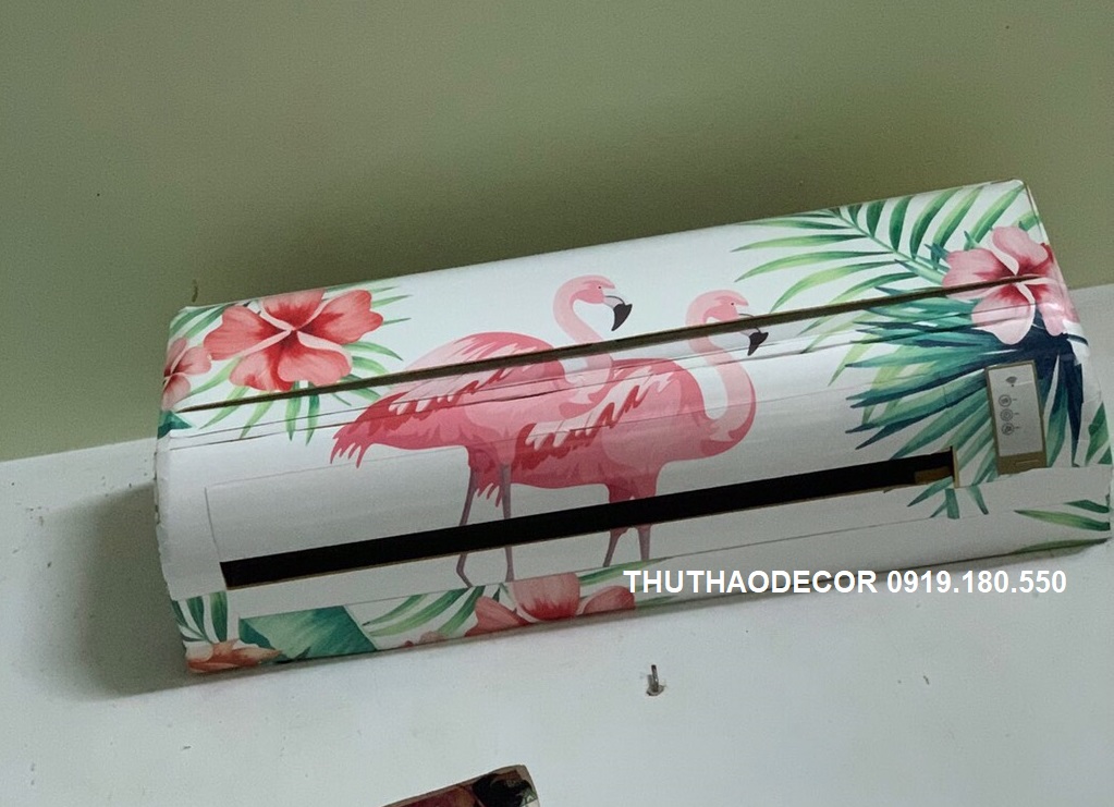 [HCM]Giấy Decal Dán Tủ Lạnh CHIM HỒNG HẠC - THUTHAODECOR