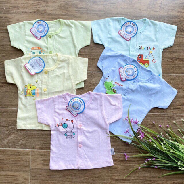Áo Cộc Tay Sơ Sinh  Cotton Chất Đẹp