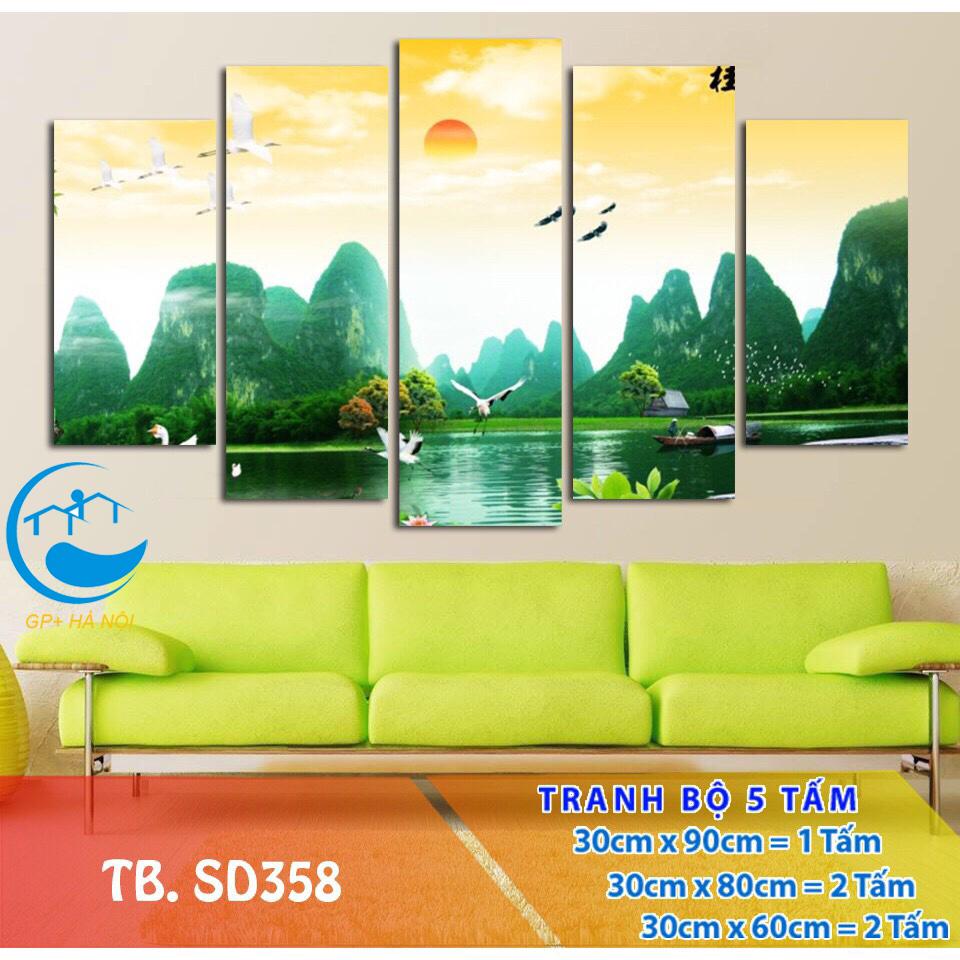 Tranh bộ treo tường Sơn Thủy Hữu Tình