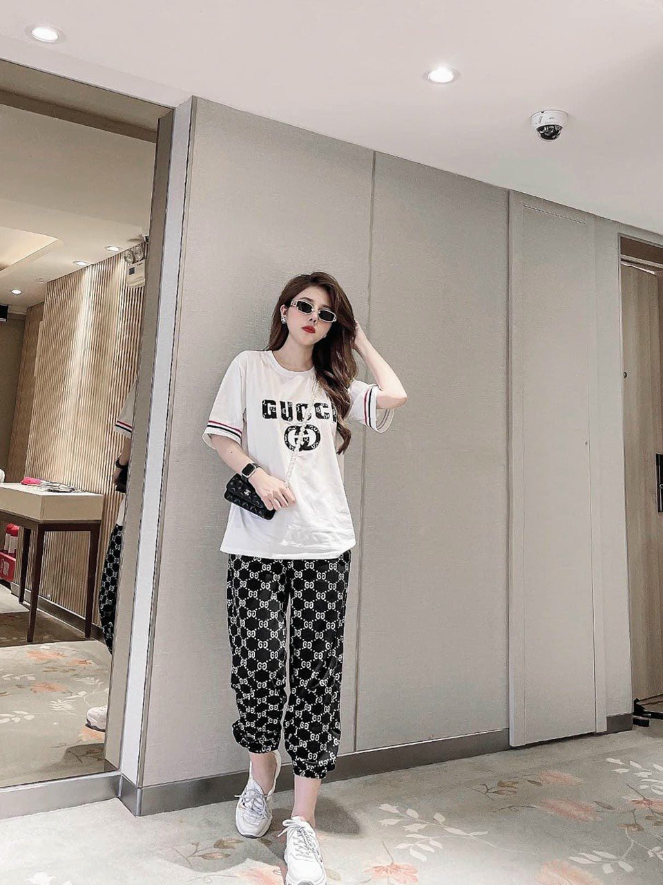 Đồ bộ thun form rộng họa tiết GC thời trang