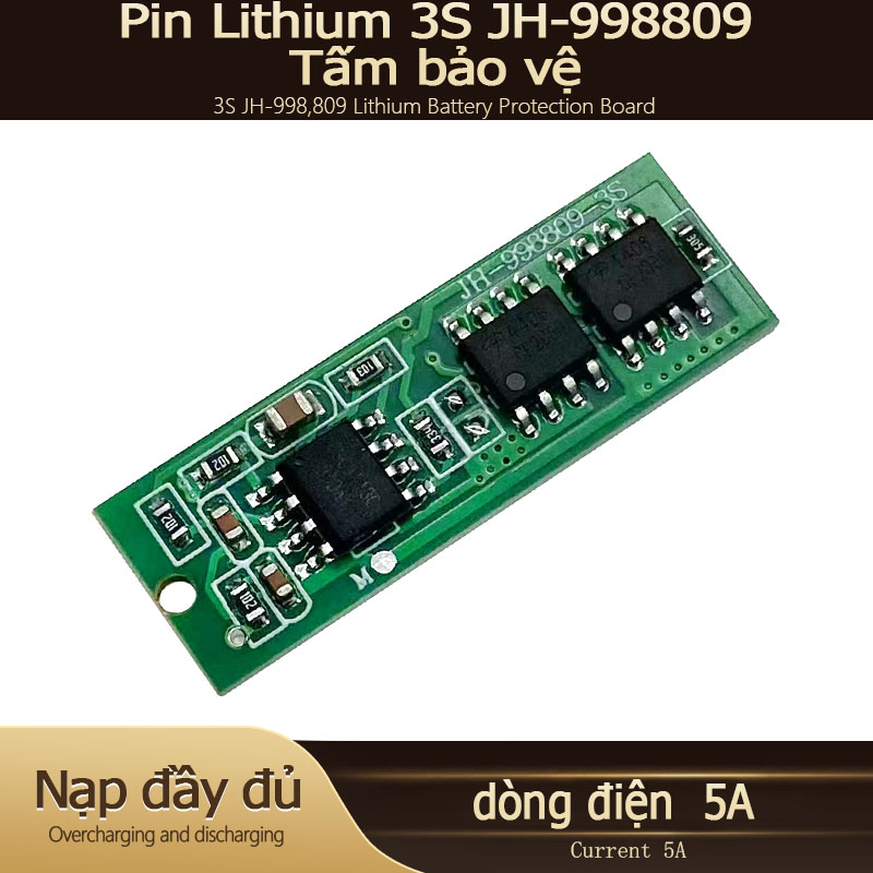 3S BMS 18650 polymer lithium ban bảo vệ pin 12.6V bảng mạch sạc bảo vệ pin lithium hiện tại 5A bảo vệ ổn định hư hỏng pin