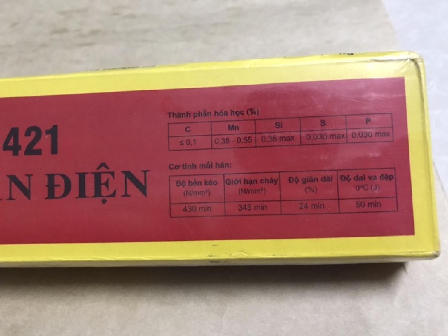 Que Hàn Sắt Kim Tín 2.5 ly ( Giá 1 Hộp 2,5kg)