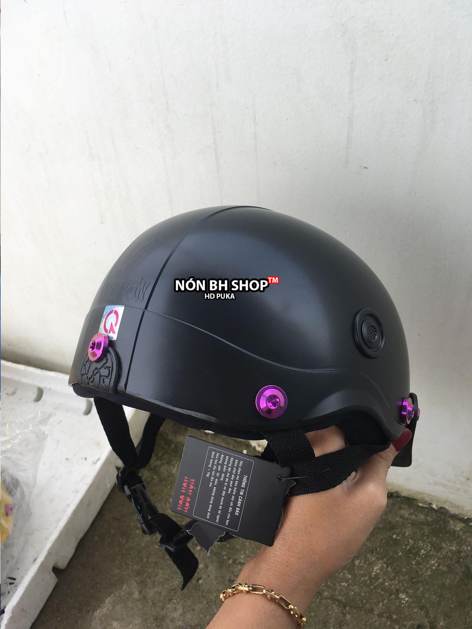 siêu phẩm nón sơn gắn 8 ốc titan gr5 ( sl 1 nón 8 ốc titan gr5 )