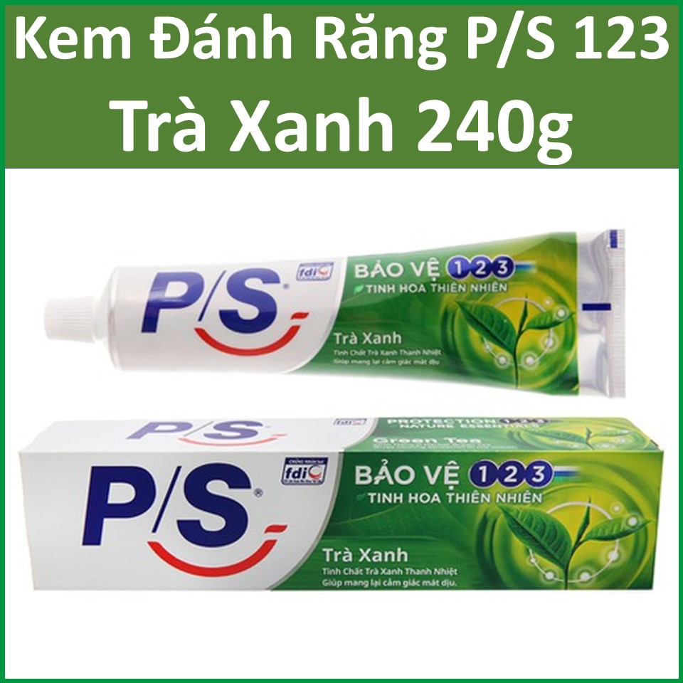 Kem đánh răng P/S 123 Trà xanh 230g