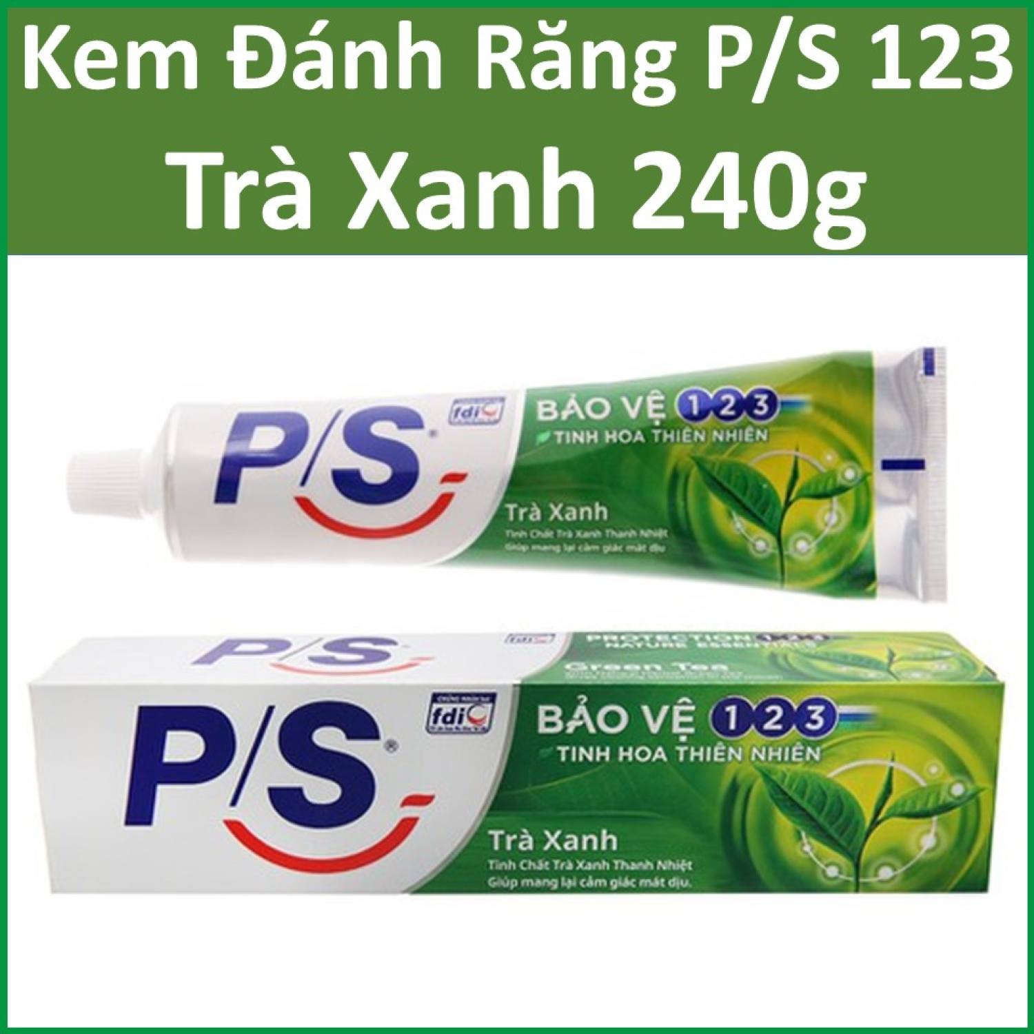 Kem đánh răng P/S 123 Trà xanh 190g