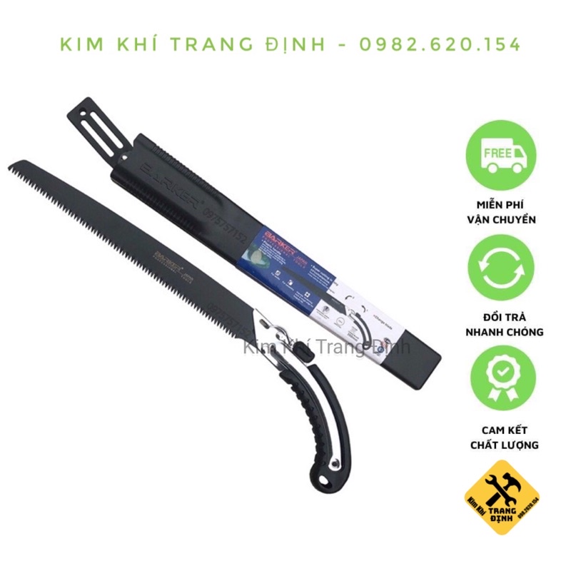 Cưa gỗ cầm tay hd 350mm lưỡi thép đen cap cấp - có bao đựng