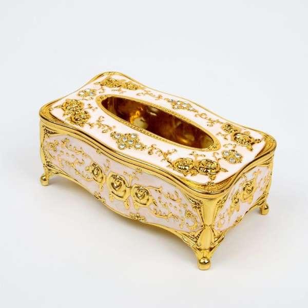 Hộp đựng giấy ăn, khăn giấy lau tay cao cấp để bàn - Hợp kim kẽm