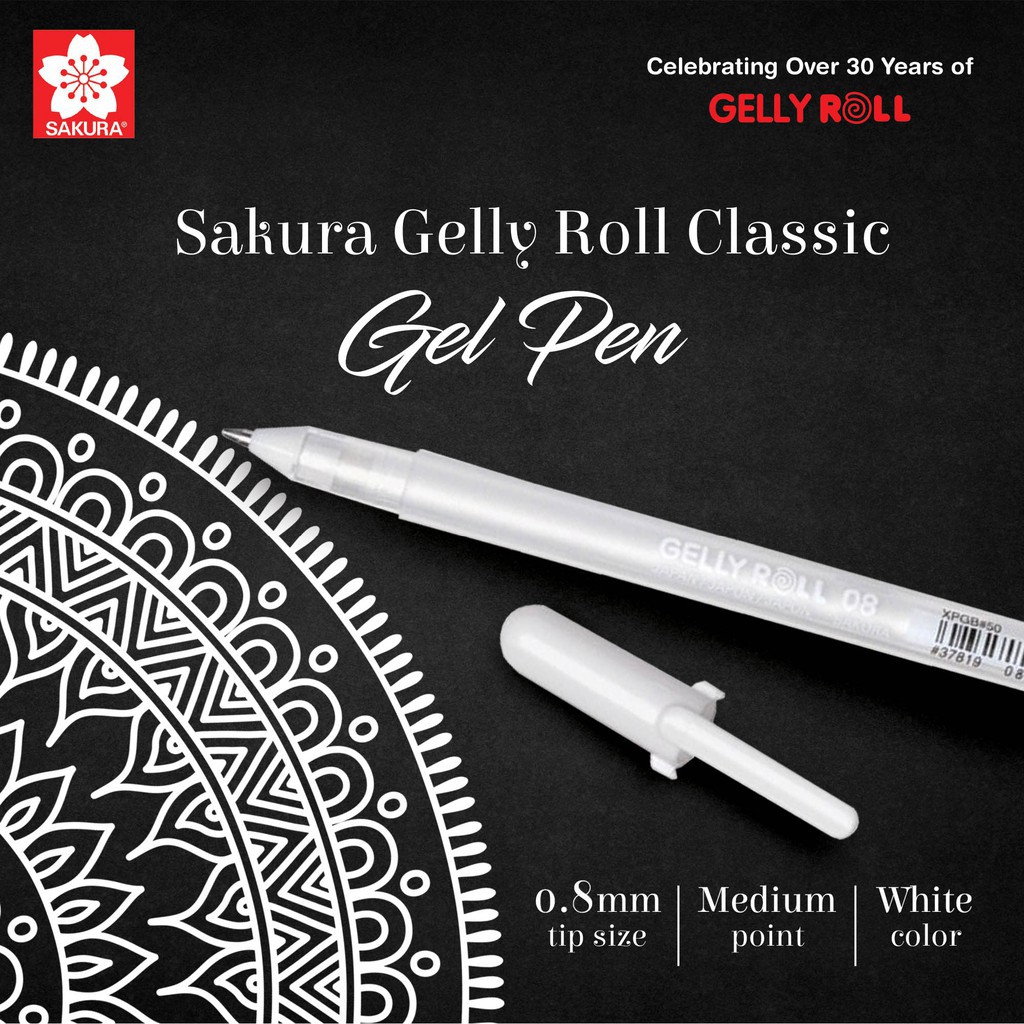 Bút Trắng Gelly Roll (Sakura-Nhật) (Size 08)-Dụng Cụ Vẽ Tâm Tâm | Lazada.Vn