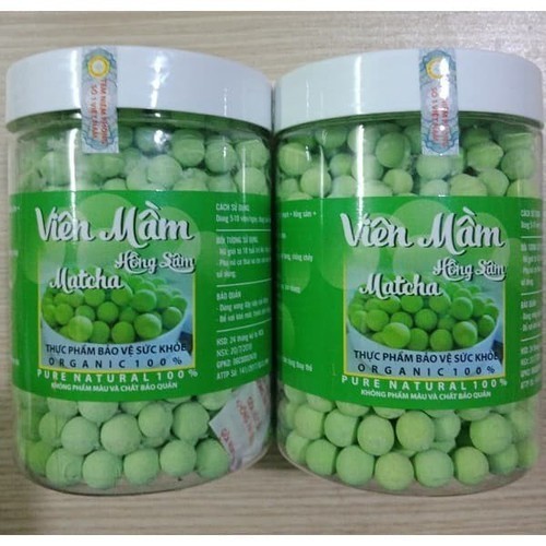 Viên Mầm Đậu Nành Matcha 500gr ( tăng vòng 1 , đẹp da ... có mã vạch )