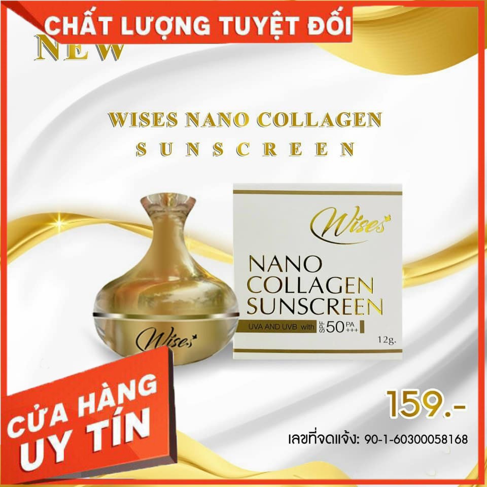 (Chính Hãng) KEM Face Chống Nắng WISE Nano Collagen SunsCreen MẪU MỚI THÁI LAN