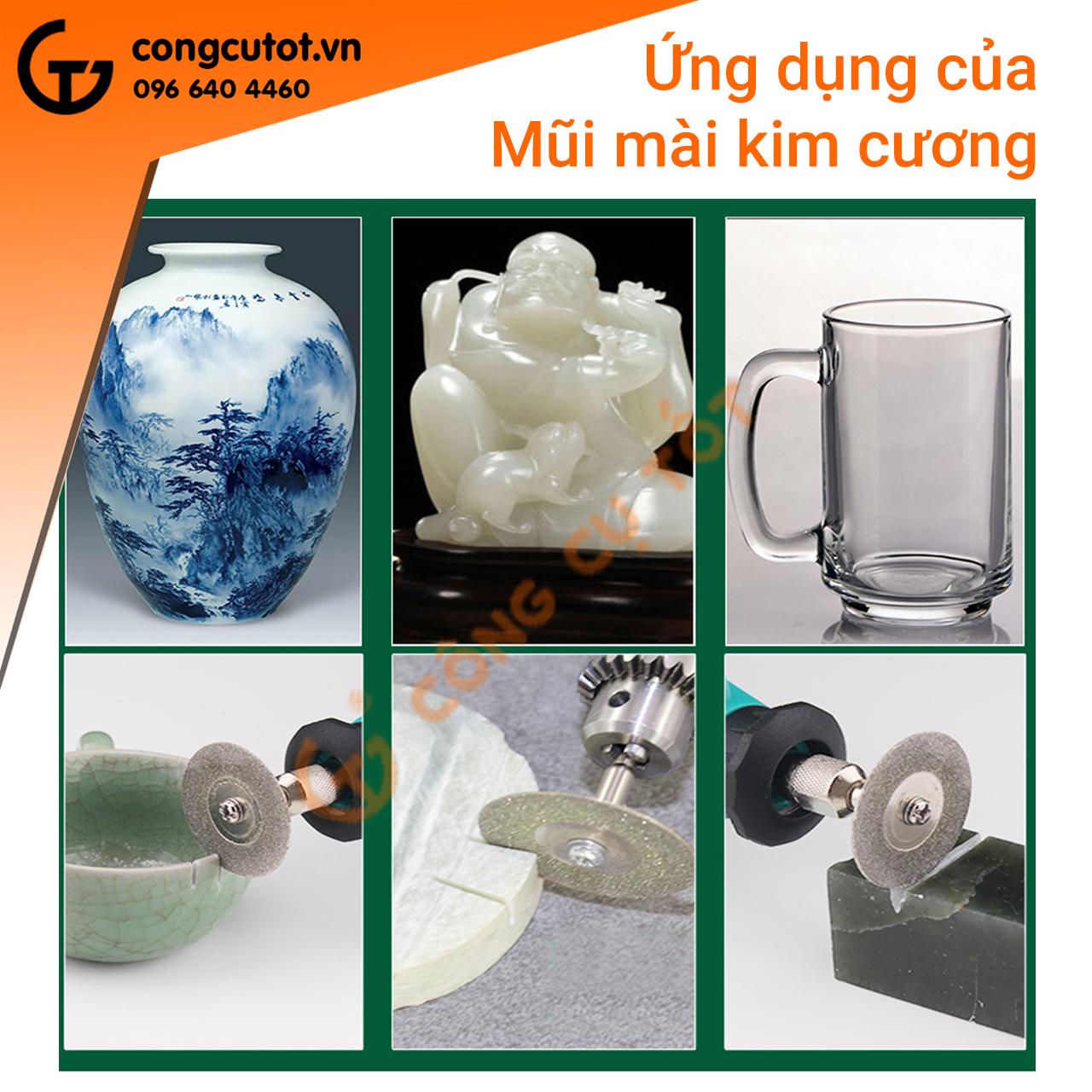 Bộ 10 lưỡi mài kim cương 50mm