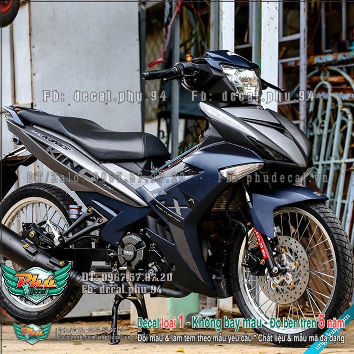 Tem rời EX Exciter 150 MX xám xanh (P)