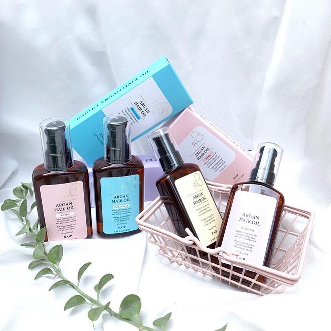 SERUM DƯỠNG TÓC ARGAN HAIR OIL R3 (Lovely - Màu Hồng)