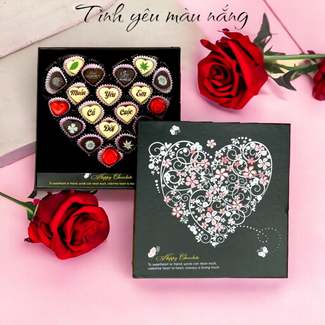 (TẶNG TÚI XÁCH SANG TRỌNG) Socola valentine cao cấp