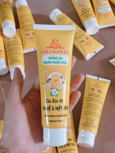 Sữa rửa mặt Nghệ và Mật ong Collagen x3 100ml