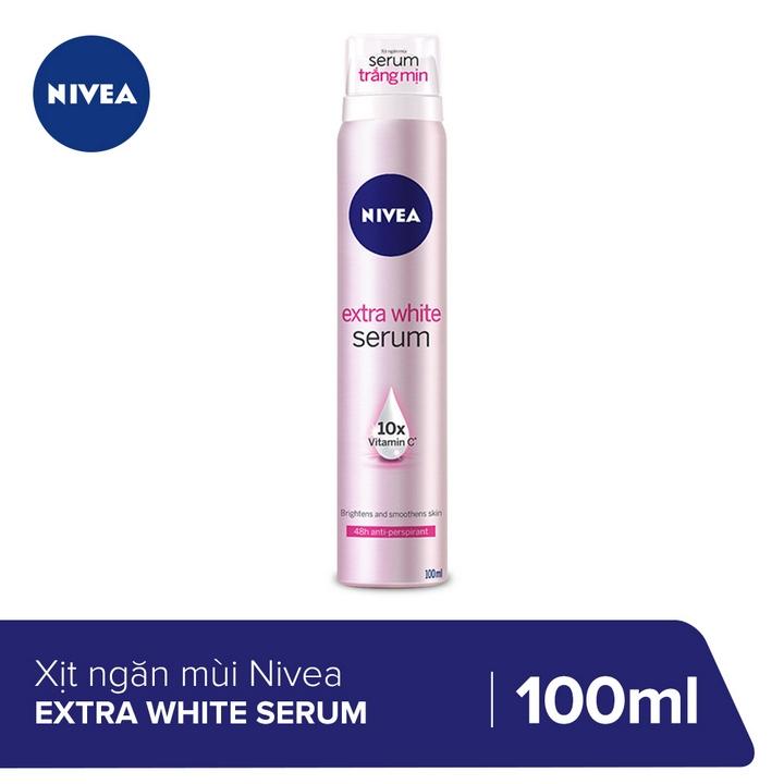 Xịt Khử Mùi Nivea Extra White Serum 100ml