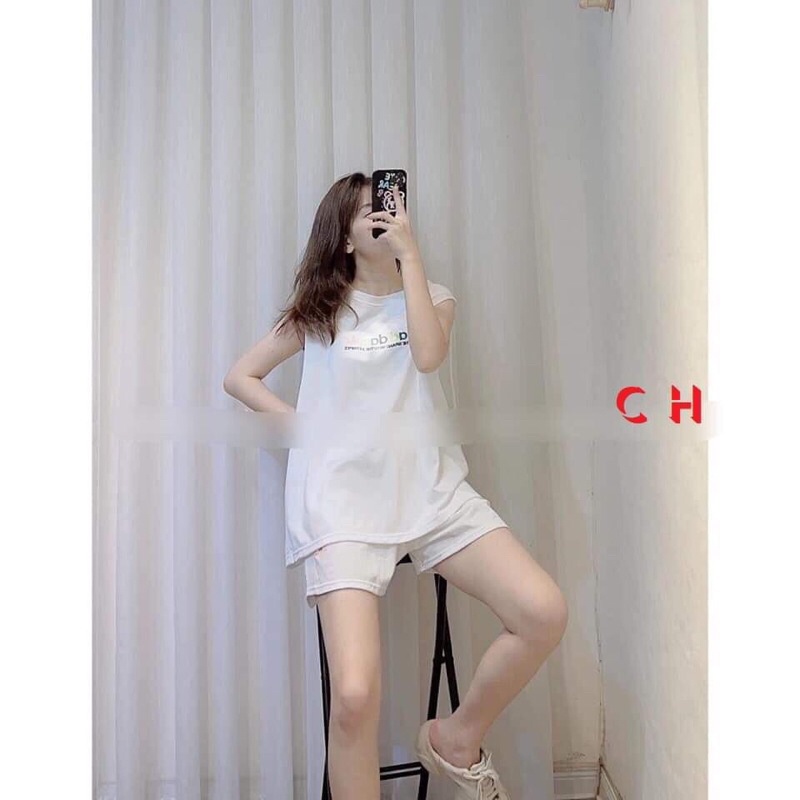 Áo tanktop ba lỗ chữ ngang AD