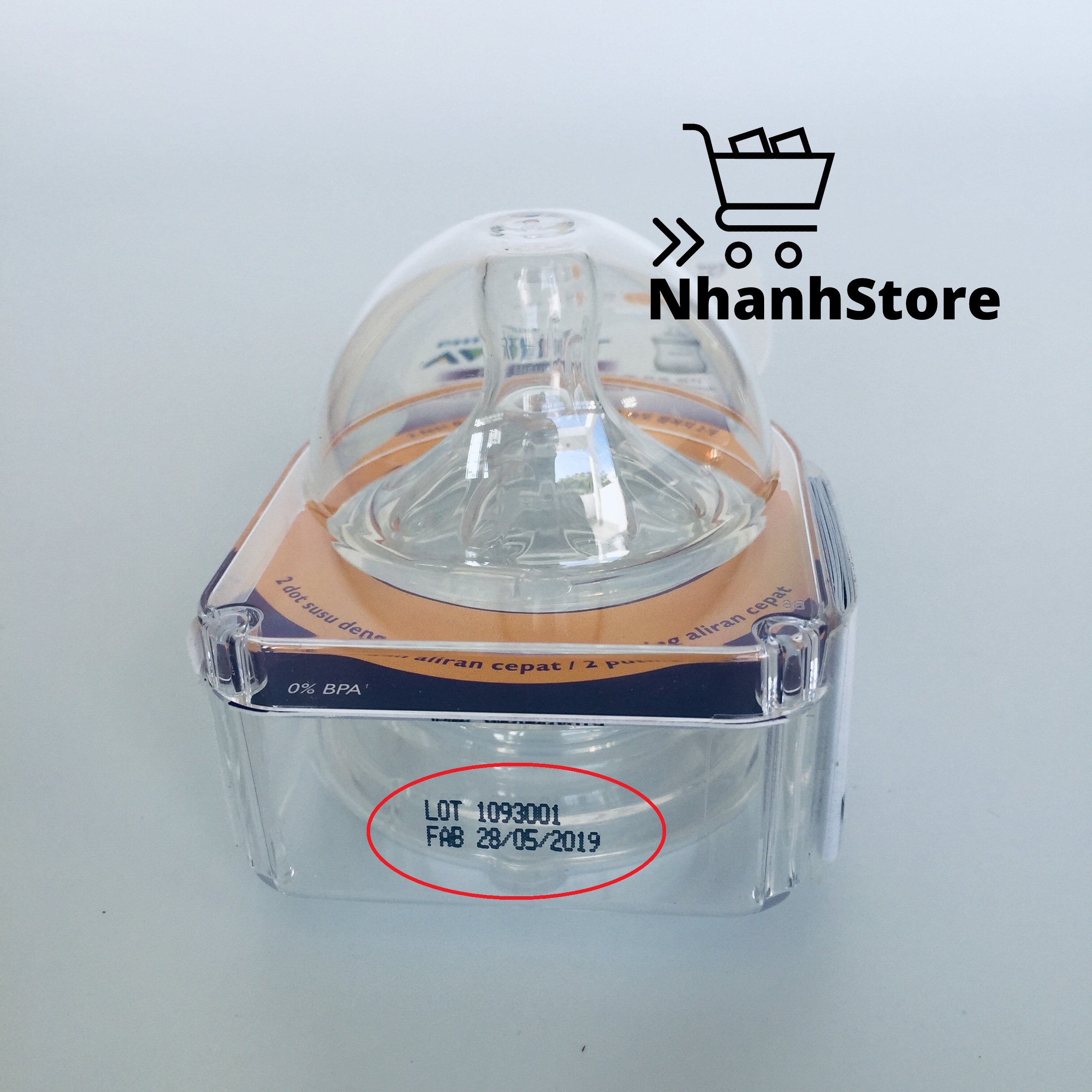 Núm ti bình sữa cổ rộng Avent Natural [Đủ số] [Cam kết chính hãng]