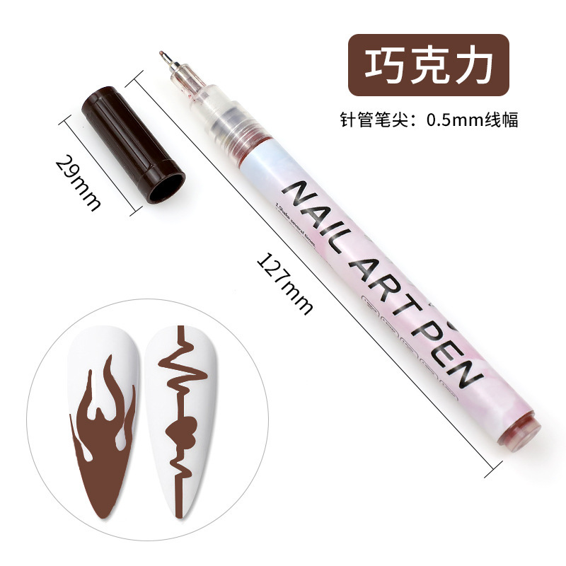Nail enhancement pen 0.5mm acrylic paint needle point pen new water